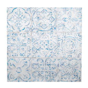 Modro-bílá nástěnná dekorace Dakls, 100 x 100 cm