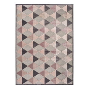 Šedo-růžový koberec Universal Farashe Triangle, 140 x 200 cm