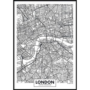Nástěnný obraz MAP/LONDON, 40 x 50 cm