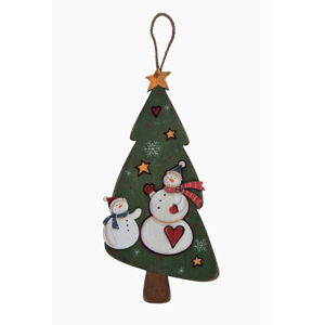 Dřěvěná závěsná vánoční dekorace ve tvaru stromku Ego Dekor