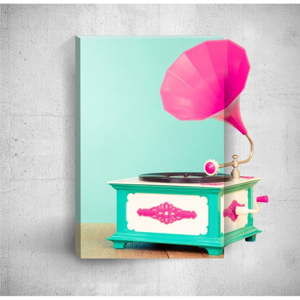 Nástěnný 3D obraz Mosticx Pink Gramophone, 40 x 60 cm