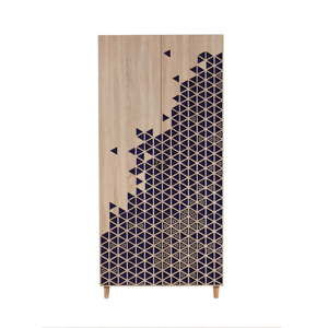 Dvoudveřová šatní skříň Stil Geometry Blue, 90 x 192 cm