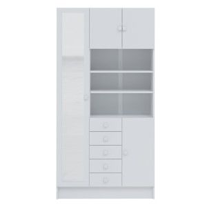 Bílá koupelnová skříňka Symbiosis Combi, šířka 90 cm