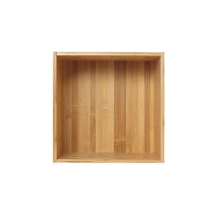 Nástěnná police z bambusového dřeva Furniteam Design, 35 x 35 cm