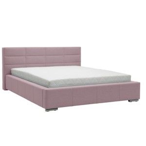 Světle růžová dvoulůžková postel Mazzini Beds Reve, 180 x 200 cm