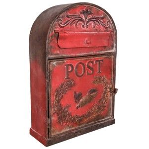 Červená poštovní schránka Antic Line Bordeaux