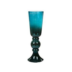 Modrá ručně vyráběná křišťálová váza Santiago Pons Classy, výška 64 cm