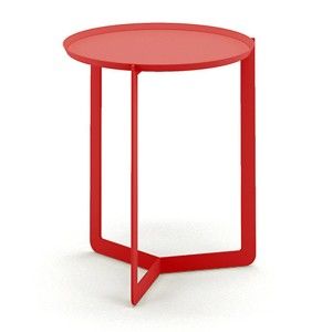 Červený příruční stolek MEME Design Round, Ø 40 cm