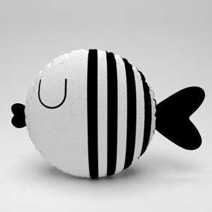 Dětský polštářek OYO Kids Fish With Black Stripes