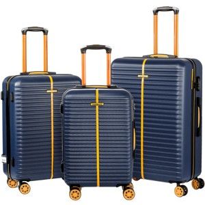 Sada 3 modrých cestovních kufrů na kolečkách Travel World Amazonia