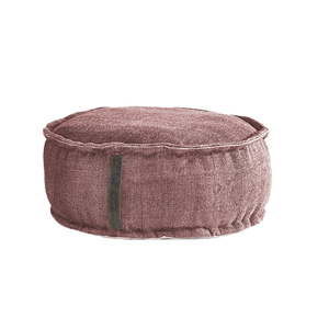 Růžový puf Linen Couture Round, ø 60 cm