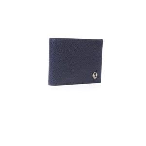 Modrá pánská kožená peněženka Trussardi Moneymaker, 12,5 x 9,5 cm