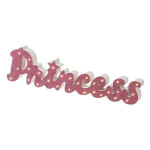 Růžový LED světelný nápis Unimasa Princess
