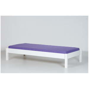 Bílý rám lavice por patrovou postel Manis-h, 90 x 160 cm