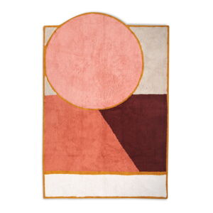 Pratelný koberec ve vínové a lososové barvě 140x200 cm Ymir – HF Living