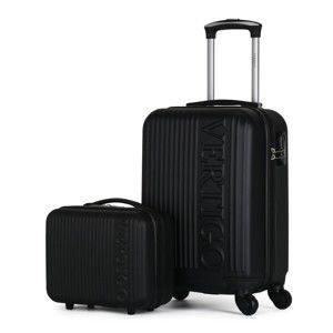 Sada 2 černých cestovních kufrů na kolečkách VERTIGO Valises Cabine & Vanity Case