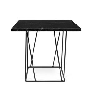 Černý mramorový konferenční stolek s černými nohami TemaHome Helix, 50 cm