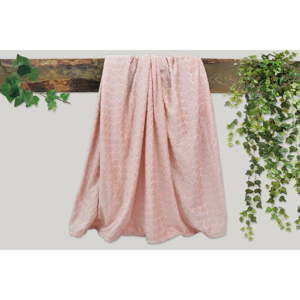 Pudrově růžová deka Dolce Bonita Embos, 200 x 135 cm
