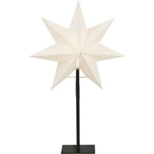 Bílá svítící hvězda na stojanu Best Season Frozen, výška 55 cm