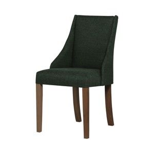 Tmavě zelená židle s tmavě hnědými nohami z bukového dřeva Ted Lapidus Maison Absolu