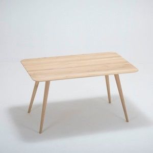 Jídelní stůl z dubového dřeva Gazzda Stafa, 140 x 90 x 75,5 cm