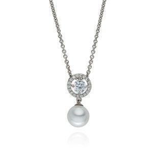 Náhrdelník s perlovým přívěskem Pearls of London Níké