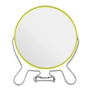 Limetkově zelené oboustranné kosmetické zrcadlo Premier Housewares, 18 x 22 cm