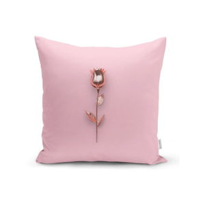 Povlak na polštář Minimalist Cushion Covers Golden Rose With Pink BG, 45 x 45 cm