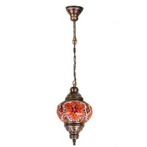 Skleněná ručně vyrobená závěsná lampa Diva, ⌀ 13 cm