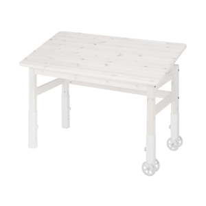 Bílý psací stůl z borovicového dřevas náklopnou deskou Flexa Elegant