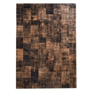 Hnědý koberec z pravé kůže Fuhrhome Cairo, 120 x 180 cm