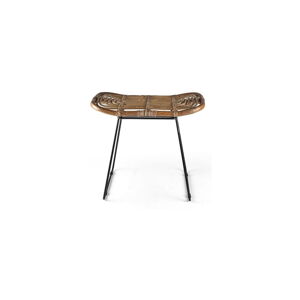 Ratanová stolička v černo-přírodní barvě Sokna – Villa Collection