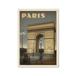 Plakát Americanflat Arc de Triomphe, 42 x 30 cm