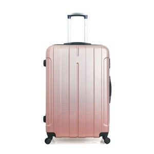 Cestovní kufr v barvě růžového zlata na kolečkách Hero Fogo, 93 l