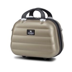 Dámský příruční cestovní kufřík ve zlaté barvě My Valice SMART BAG RESSNO Make Up & Hand Suitcase