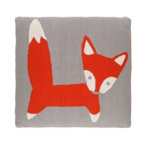 Oboustranný polštář Art For Kids Foxy, 35 x 35 cm