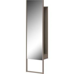 Stojací zrcadlo s policí a šedým rámem Germania Monteo, výška 194 cm