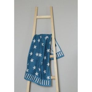 Tyrkysový bavlněný ručník My Home Plus Stars, 50 x 90 cm