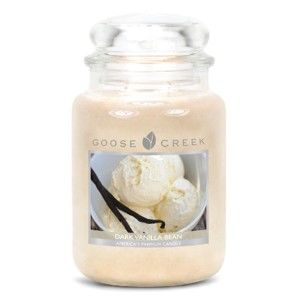 Vonná svíčka ve skleněné dóze Goose Creek Tmavé vanilkové fazole, 150 hodin hoření