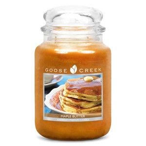 Vonná svíčka ve skleněné dóze Goose Creek Javorové máslo, 150 hodin hoření