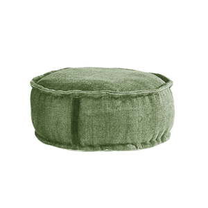 Zelený puf Linen Couture Round, ø 60 cm