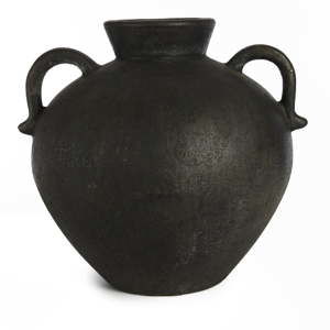 Černá keramická váza Simla Heritage, výška 32 cm