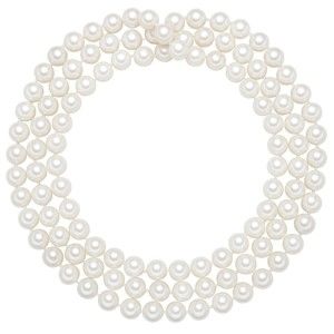 Náhrdelník s bílými perlami Pearldesse Muschel Duro, délka 120 cm