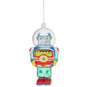 Vánoční závěsná ozdoba ze skla Butlers Robot