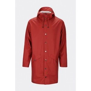 Tmavě červená unisex bunda s vysokou voděodolností Rains Long Jacket, velikost M / L
