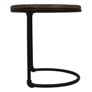 Odkládací stolek s deskou z teakového dřeva HSM collection, ⌀ 45 cm