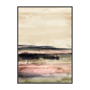 Obraz v rámu z borovicového dřeva Moycor Pink Tones, 100 x 140 cm