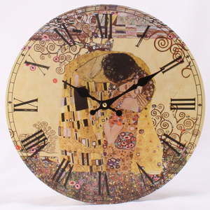 Dřevěné nástěnné hodiny Dakls Retro, ⌀ 34 cm