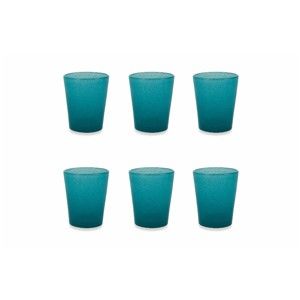 Sada 6 modrých skleniček Villa d´Este Satin