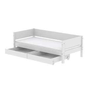 Bílá dětská postel se 2 zásuvkami Flexa White Single, 90 x 200 cm